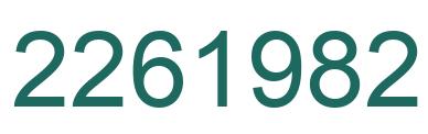 Number 2261982 green image