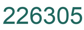 Number 226305 green image