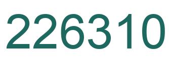 Number 226310 green image