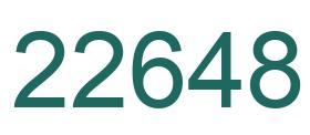 Zahl 22648 grün bild