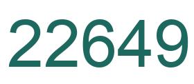 Zahl 22649 grün bild
