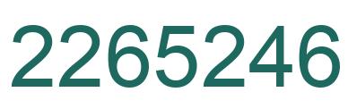 Number 2265246 green image