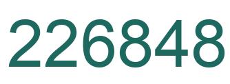 Number 226848 green image