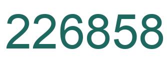 Number 226858 green image