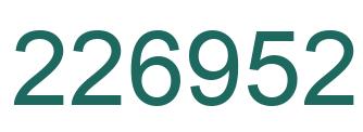 Number 226952 green image
