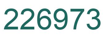 Number 226973 green image