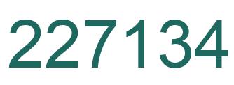 Número 227134 imagen verde