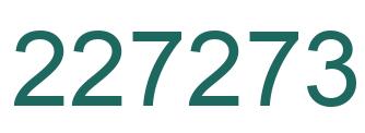 Number 227273 green image