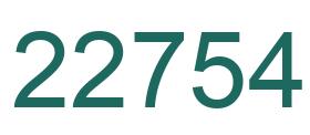 Number 22754 green image