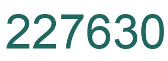 Number 227630 green image
