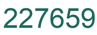 Number 227659 green image