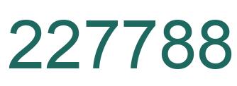 Number 227788 green image