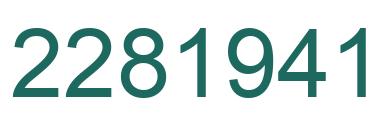 Number 2281941 green image