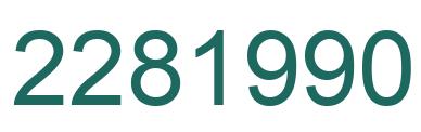 Number 2281990 green image