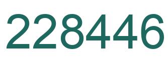 Number 228446 green image