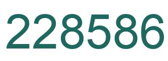 Number 228586 green image