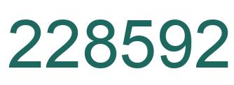 Number 228592 green image
