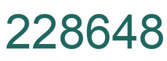 Number 228648 green image