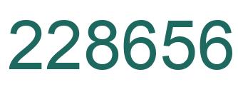 Number 228656 green image