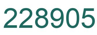 Number 228905 green image