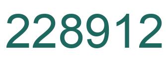 Number 228912 green image