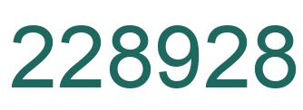 Number 228928 green image