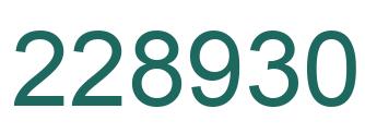 Number 228930 green image