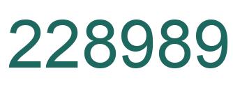 Number 228989 green image