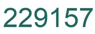 Number 229157 green image