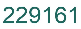 Number 229161 green image