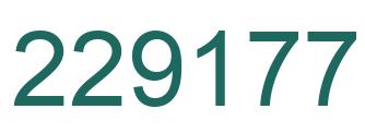 Number 229177 green image