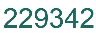 Number 229342 green image