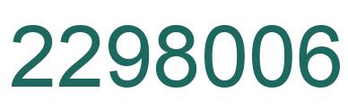 Number 2298006 green image