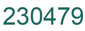 Número 230479 imagen verde