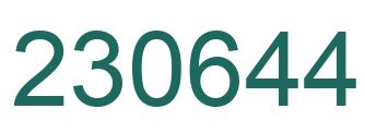 Number 230644 green image