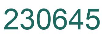 Number 230645 green image