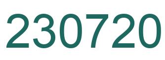Number 230720 green image