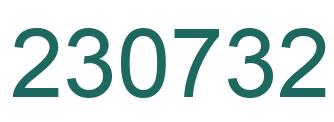 Number 230732 green image