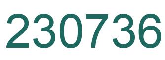 Number 230736 green image