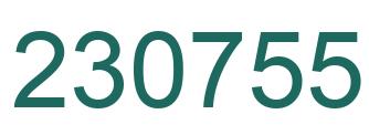 Number 230755 green image