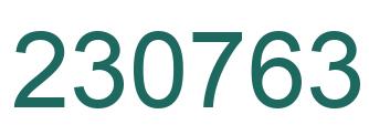 Number 230763 green image