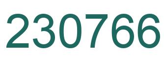 Number 230766 green image