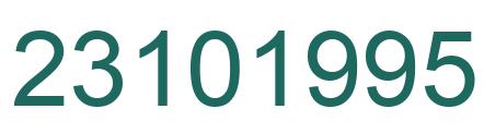 Número 23101995 imagen verde