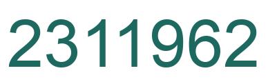 Number 2311962 green image