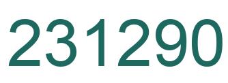 Number 231290 green image