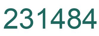 Number 231484 green image