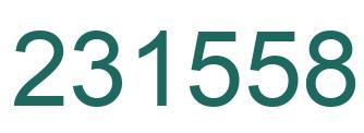 Number 231558 green image