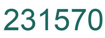 Number 231570 green image