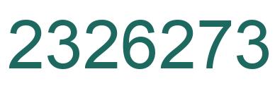 Number 2326273 green image