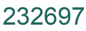 Number 232697 green image